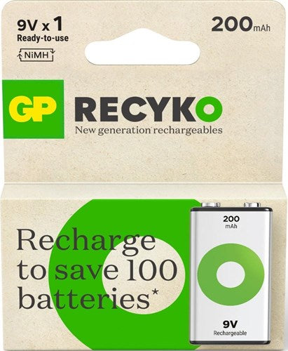Afbeelding laden in galerijviewer, Gp nimh oplaadbare batterij e 9v 200ma blister(1) - 3311480
