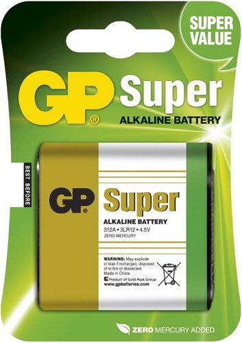 Afbeelding laden in galerijviewer, Gp super alkaline 4,5v plat 3lr12 312a 3012430
