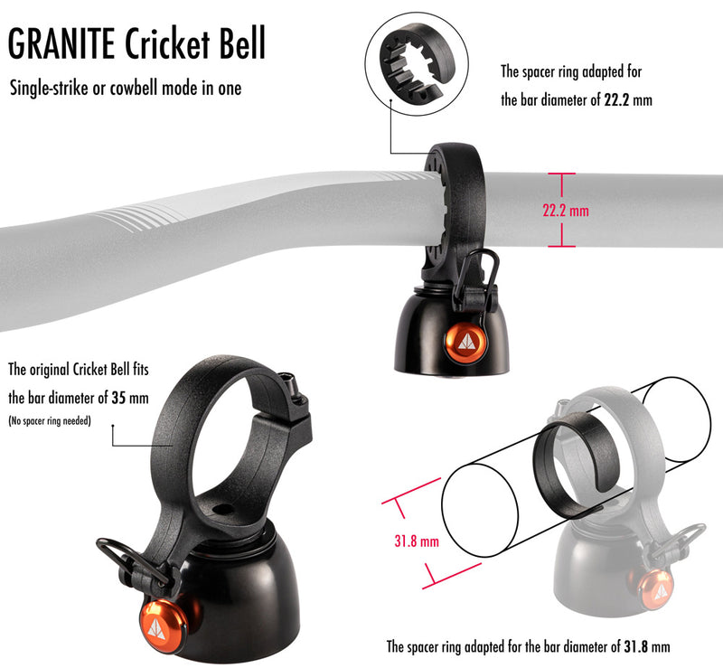 Afbeelding laden in galerijviewer, Granite cricket - dual mode bell
