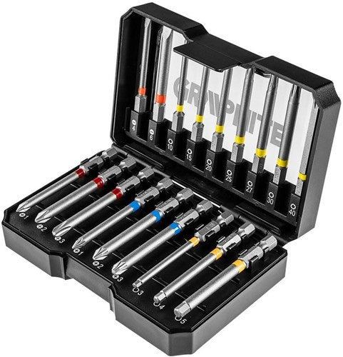 Afbeelding laden in galerijviewer, Graphite bitset | 18-delig | in opbergbox extra lang - 6480223
