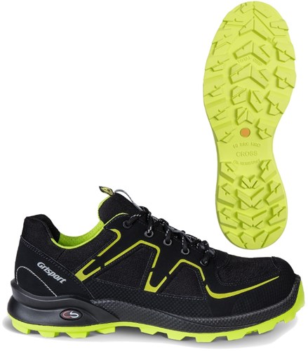 Grisport safety cross safety xtrail 3365 laag s3 zwart lime - maat 48 - 00.049.010.48