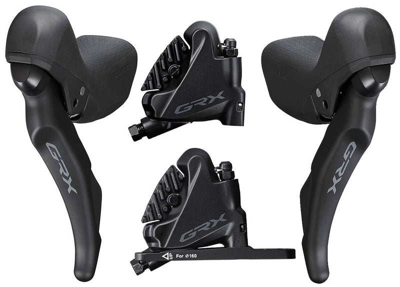 Afbeelding laden in galerijviewer, Shimano rx st-rx600+br-rx400 2x11-speed disc brake set
