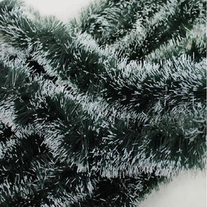 Aro houseware kerstboom guirlande tinsel groen wit 200x9cm per bundel a 10st