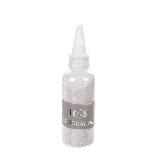 H s glitter klein wit 40gr