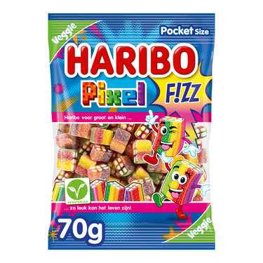 Haribo pixel f!zz zakje (28x 70 gr)