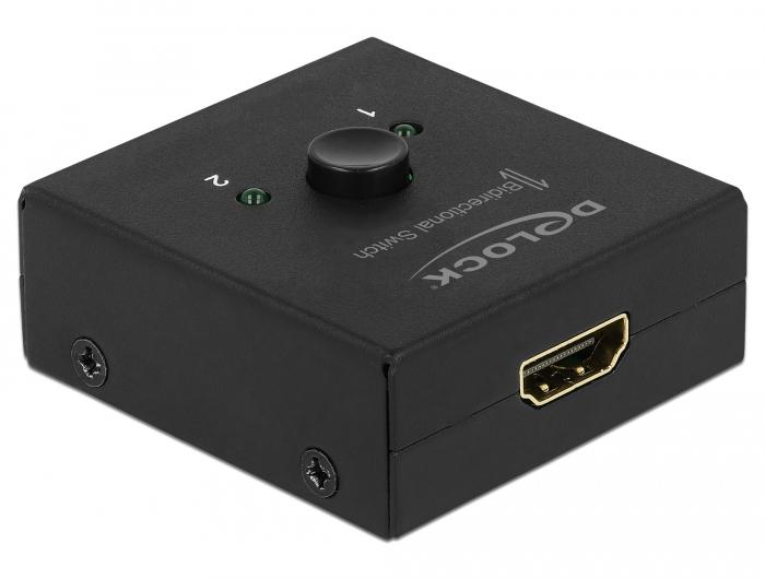 Afbeelding laden in galerijviewer, Delock hdmi switch 2 - 1 bidirectional 4k 60 hz (zwart)
