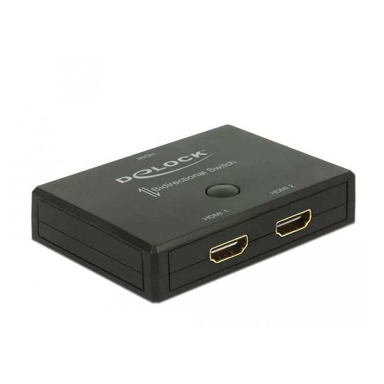 Afbeelding laden in galerijviewer, Delock hdmi 2 - 1 switch bidirectional 4k 60 hz hdmi switch (zwart)
