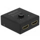 Delock hdmi switch 2 - 1 bidirectional 4k 60 hz (zwart)