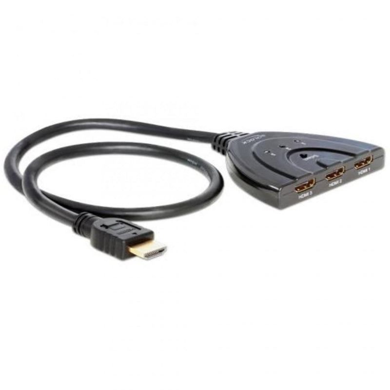 Afbeelding laden in galerijviewer, Delock hdmi 3 > 1 switch hdmi switch (zwart, 60 centimeter)
