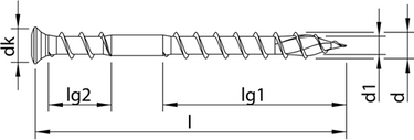 Heco -topix-plus a2 5,0 x 60 vlonderschroef lk t-20 okd; 200 stuks - hc61769