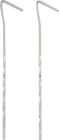 Afbeelding laden in galerijviewer, Highlander Gedraaide Tentharing 18 cm Staal 10 Stuks Zilver
