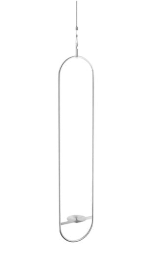 Afbeelding laden in galerijviewer, Höfats Spin 120 sfeerlantaarn hangend 150 cm RVS zilver
