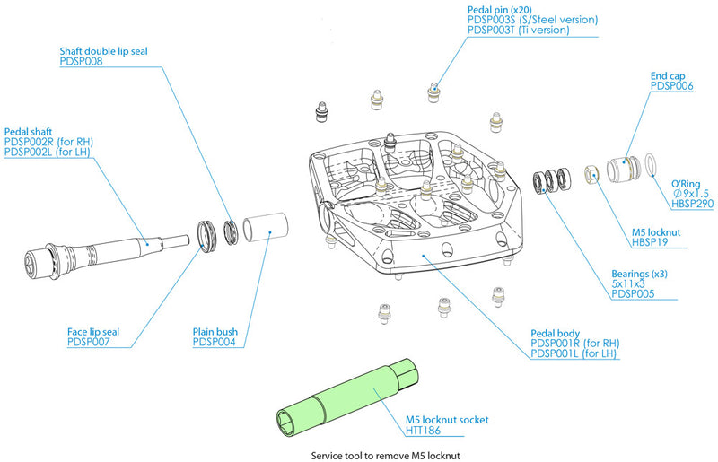 Afbeelding laden in galerijviewer, Hope socket 8mm for f20 platform pedals
