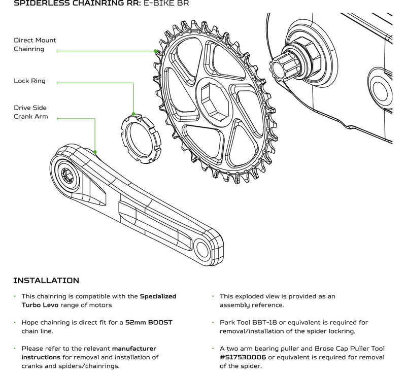 Afbeelding laden in galerijviewer, Hope r22 e-bike chainring direct mount brose specialized
