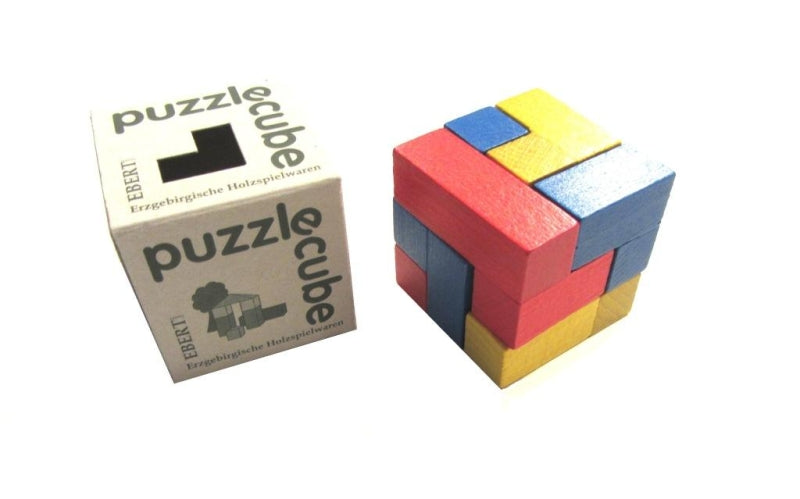 Afbeelding laden in galerijviewer, Ebert houten puzzel kubus (gekleurd)
