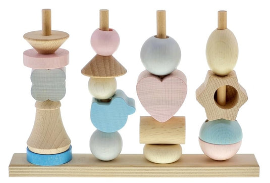 Hess houten stapelspel (naturel)