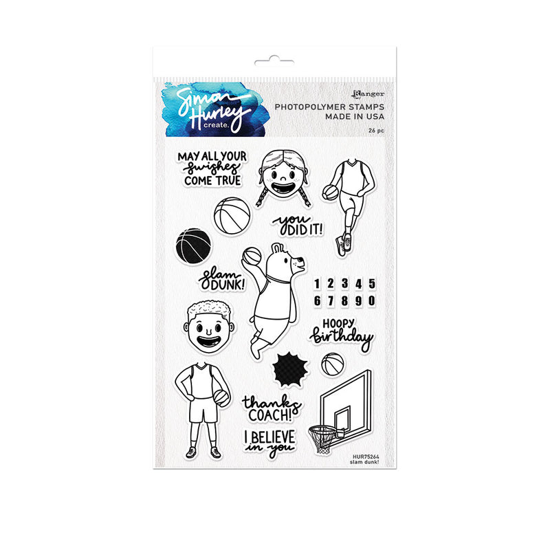 Afbeelding laden in galerijviewer, Ranger ink ranger • photopolymer clear stamp slam dunk!
