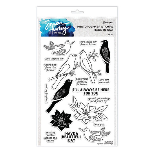 Ranger ink ranger • simon hurley create. photopolymer stamp spread your wings