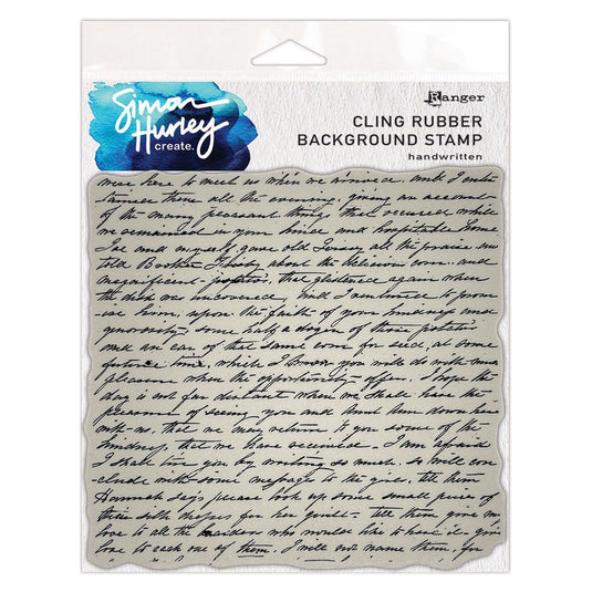 Ranger ink ranger • simon hurley create cling background stamp handwritten