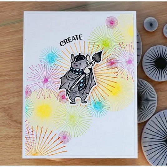 Ranger ink ranger • simon hurley create. cling mount rubber stamp bursts