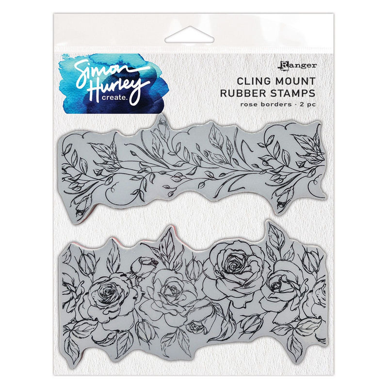 Afbeelding laden in galerijviewer, Ranger ink ranger • simon hurley create. cling mount rubber stamp rose borders
