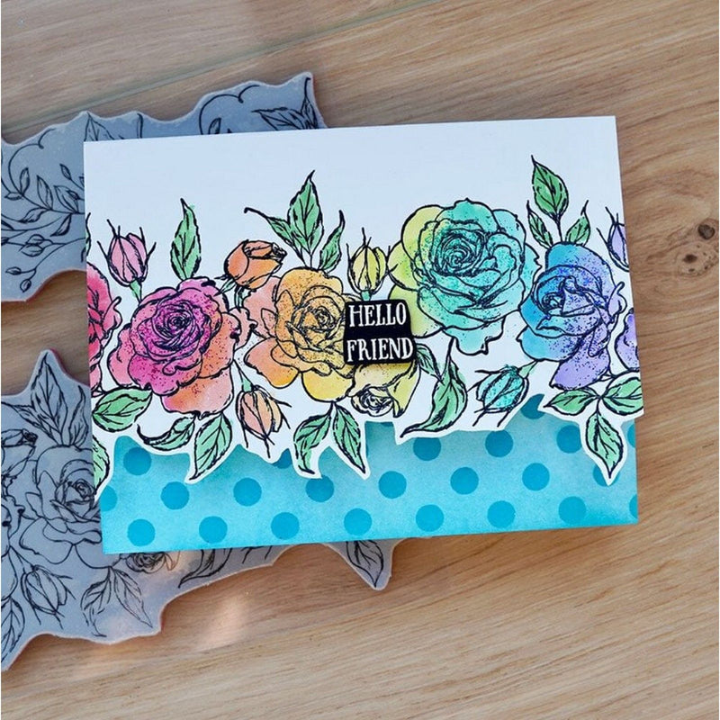 Afbeelding laden in galerijviewer, Ranger ink ranger • simon hurley create. cling mount rubber stamp rose borders
