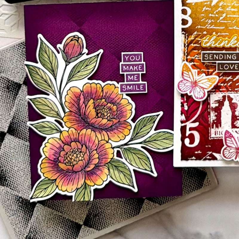 Afbeelding laden in galerijviewer, Ranger ink ranger • simon hurley create. background stamp faded diamonds
