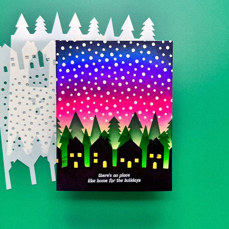 Afbeelding laden in galerijviewer, Ranger ink ranger • simon hurley create, winter scene maker stencil set 3 pieces
