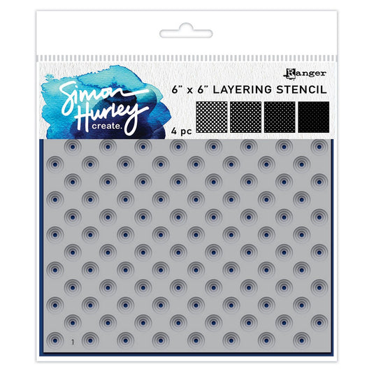 Ranger ink ranger • simon hurley create layering stencils polka dot assortment 4pcs