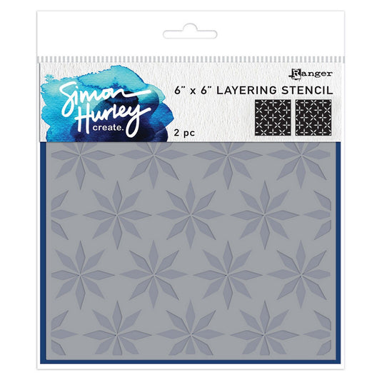 Ranger ink ranger • simon hurley create. layering stencils spiral star layering stencil 2pcs