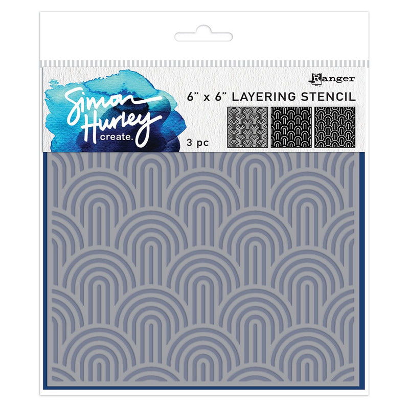Afbeelding laden in galerijviewer, Ranger ink ranger • simon hurley create. stencils happy arches 3pcs
