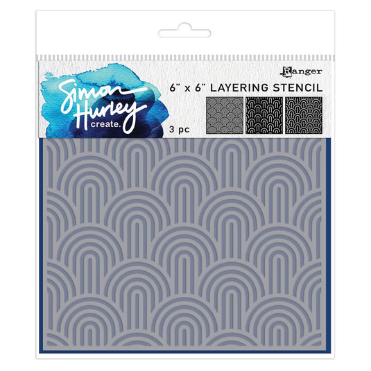 Ranger ink ranger • simon hurley create. stencils happy arches 3pcs