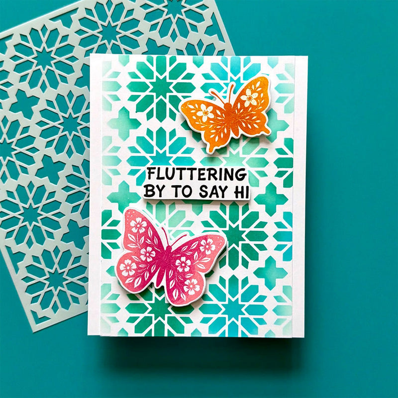 Afbeelding laden in galerijviewer, Ranger ink ranger • simon hurley create. stencils star tile 3pcs
