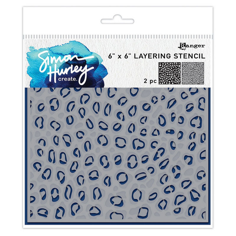 Afbeelding laden in galerijviewer, Ranger ink ranger • simon hurley create. stencils leopard 2pcs
