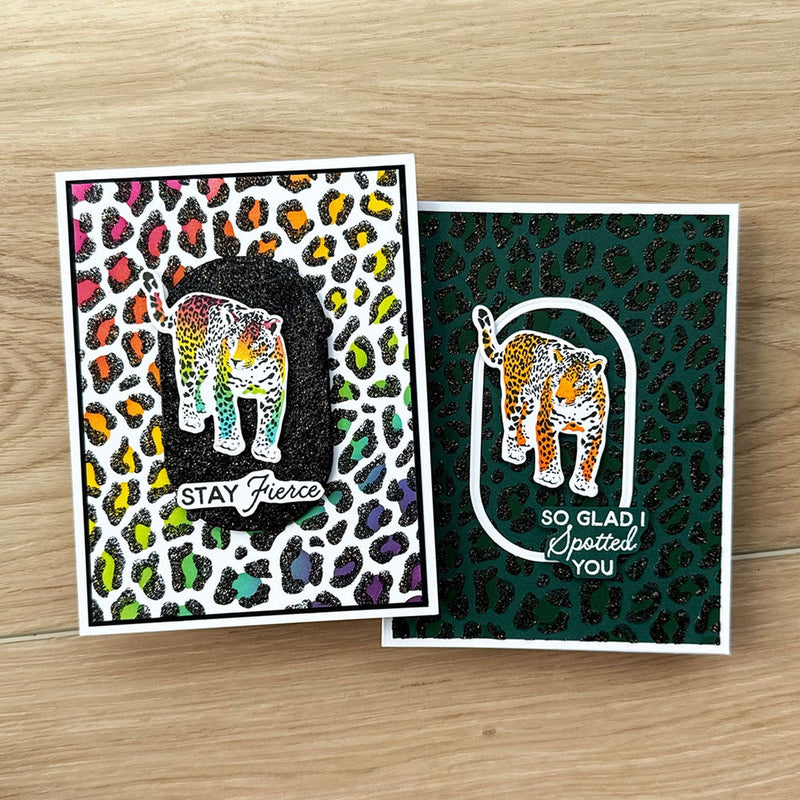 Afbeelding laden in galerijviewer, Ranger ink ranger • simon hurley create. stencils leopard 2pcs

