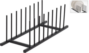 Ultra fresh metalen bordenhouder 34.5x12.5 cm zwart