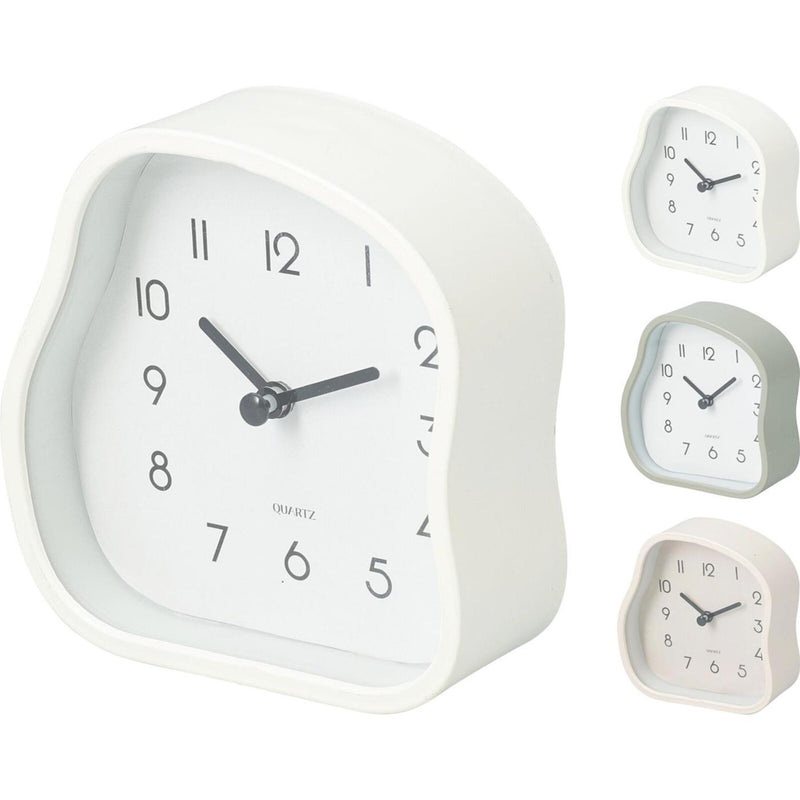 Afbeelding laden in galerijviewer, Home styling tafelklok 12x12cm 3 assorti
