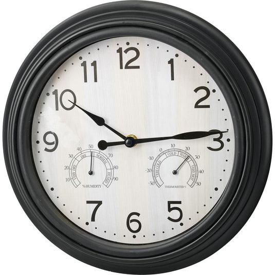 Home styling wandklok zwart 30 cm rond