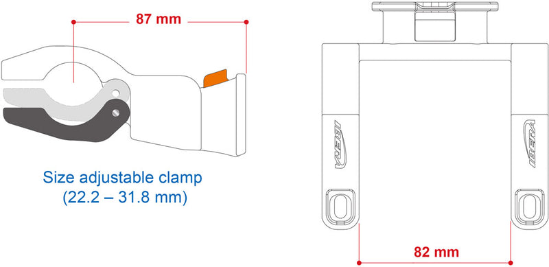 Afbeelding laden in galerijviewer, Ibera ib-qh2 handlebar bag clamp
