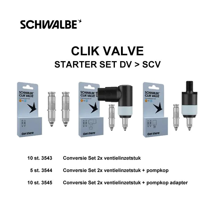 Afbeelding laden in galerijviewer, Schwalbe ventil clik valve valve clik valv starter kit dv
