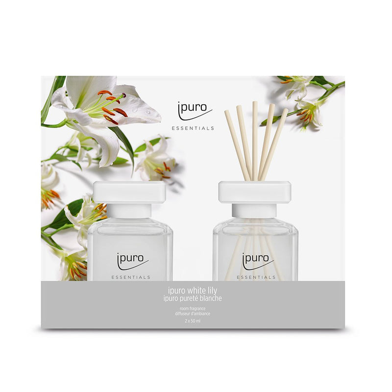 Afbeelding laden in galerijviewer, Ipuro geurdiffuser white lily 2 x 50 ml
