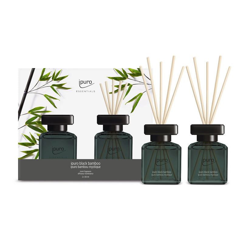 Afbeelding laden in galerijviewer, Ipuro geurdiffuser black bamboo 2 x 50 ml
