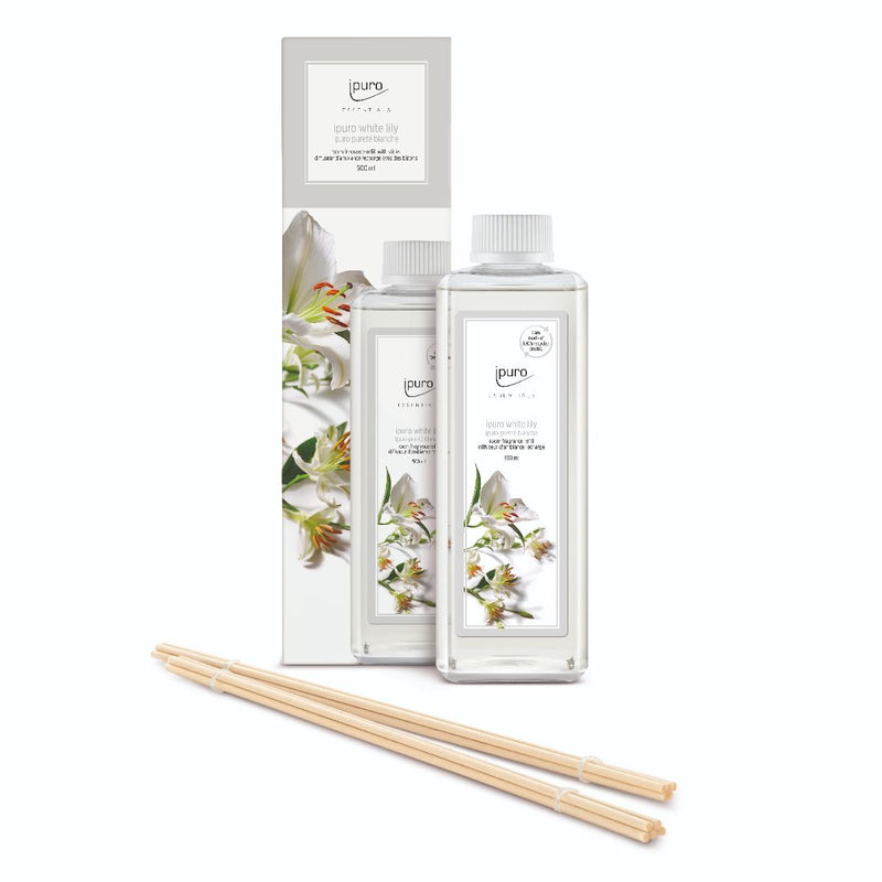 Afbeelding laden in galerijviewer, Ipuro geurdiffuser navulling white lily 500ml
