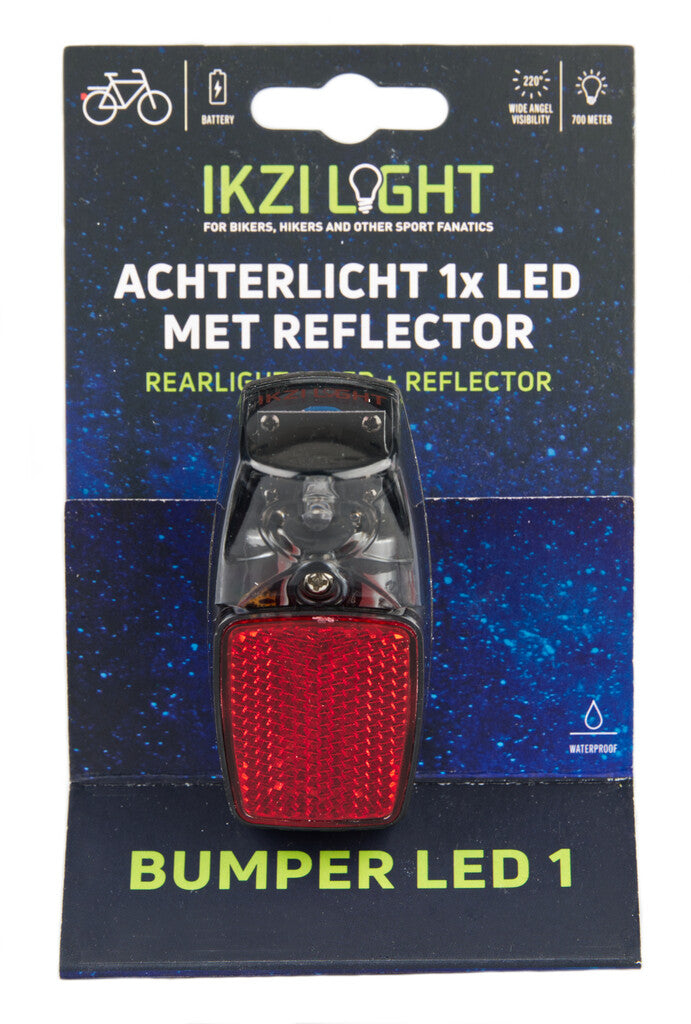 Afbeelding laden in galerijviewer, Ikzilight achterlicht reflector 1xled rood op kaart
