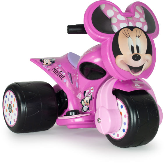 Afbeelding laden in galerijviewer, Injusa Minnie Mouse Samurai Trimoto accuvoertuig 6V roze
