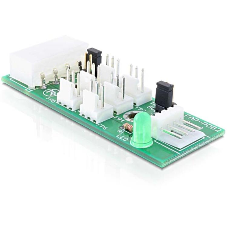 Afbeelding laden in galerijviewer, Delock distribution board 6x fan 5v 12v adapter
