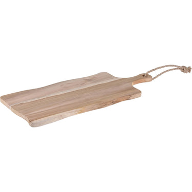 Excellent houseware snijplank teak met handvat 49x20x1,5cm