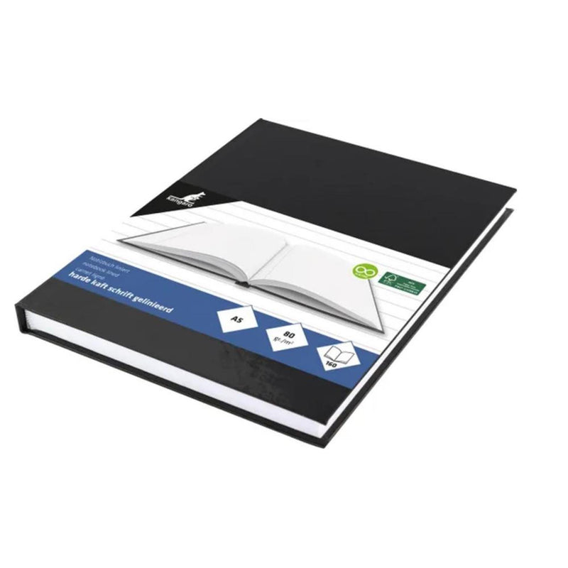 Afbeelding laden in galerijviewer, Kangaro schoolschrift - a5 - lijn - 160 pagina's - 80 grams - harde kaft - zwart - 5 stuks
