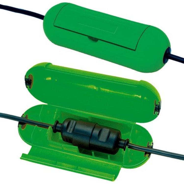 Afbeelding laden in galerijviewer, Brennenstuhl safe-box voor verlengsnoer stekker (beschermingscapsule voor kabel, voor binnengebruik) groen
