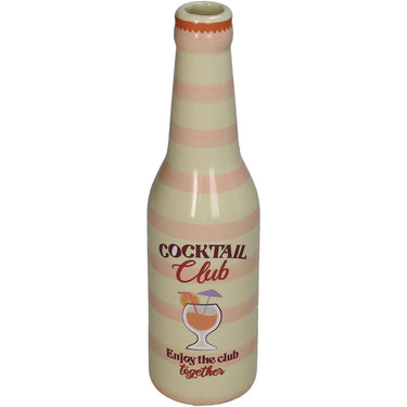Kersten vaas cocktail fles aardewerk 6.5x6.5x24cm